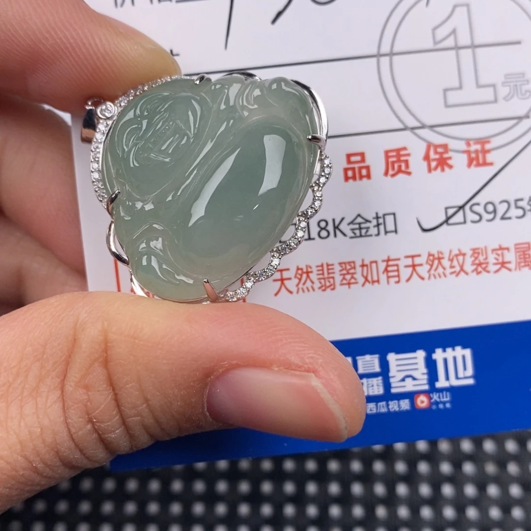 翡翠银S925镶嵌颈饰