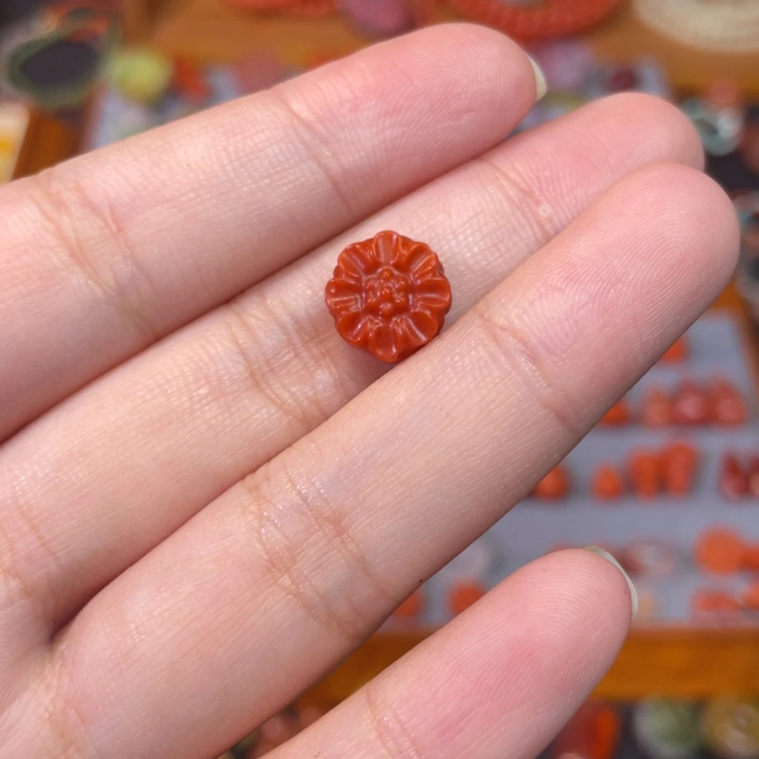 南红玛瑙未镶嵌太阳花卡10.3