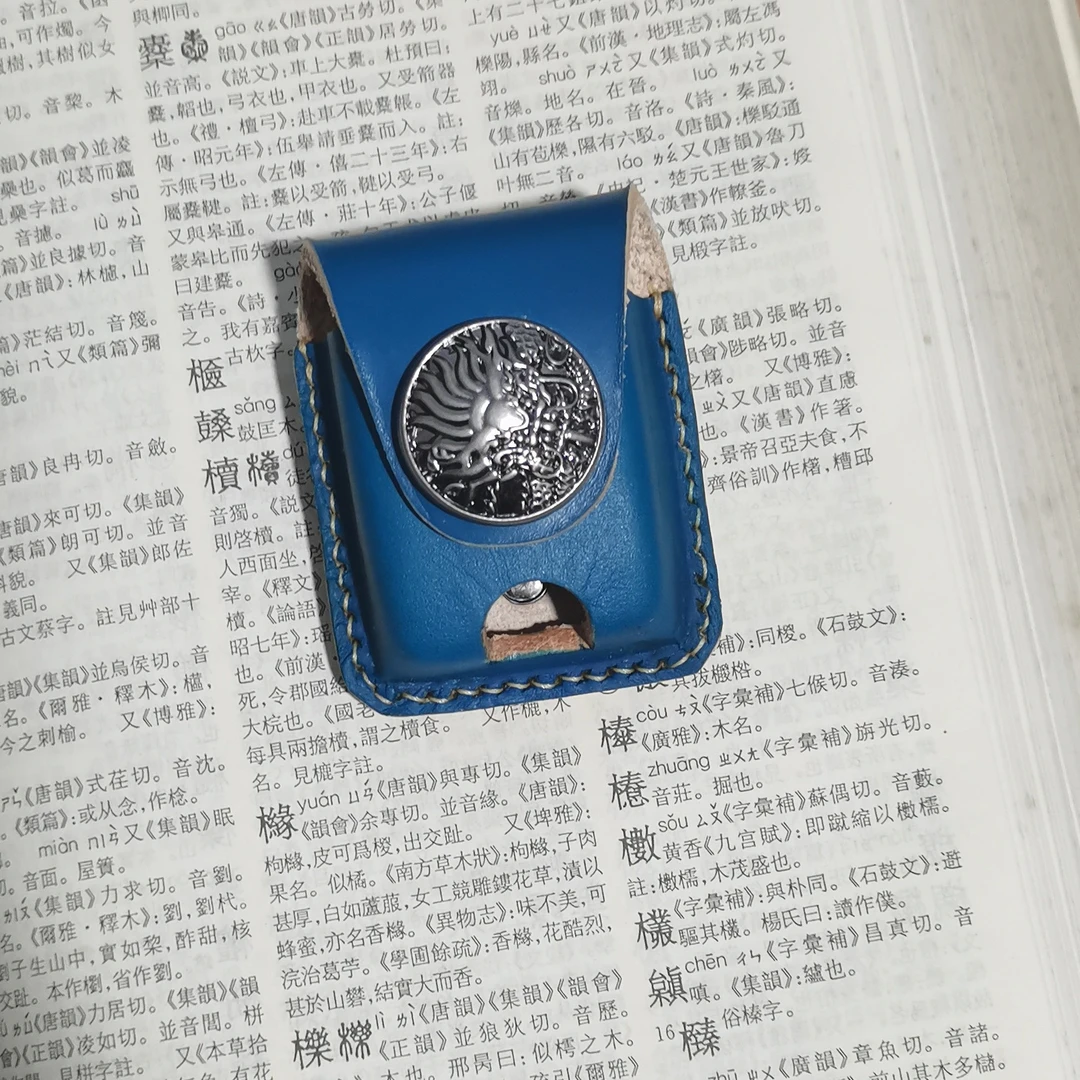 纯手工头层植鞣牛皮塑形火机套