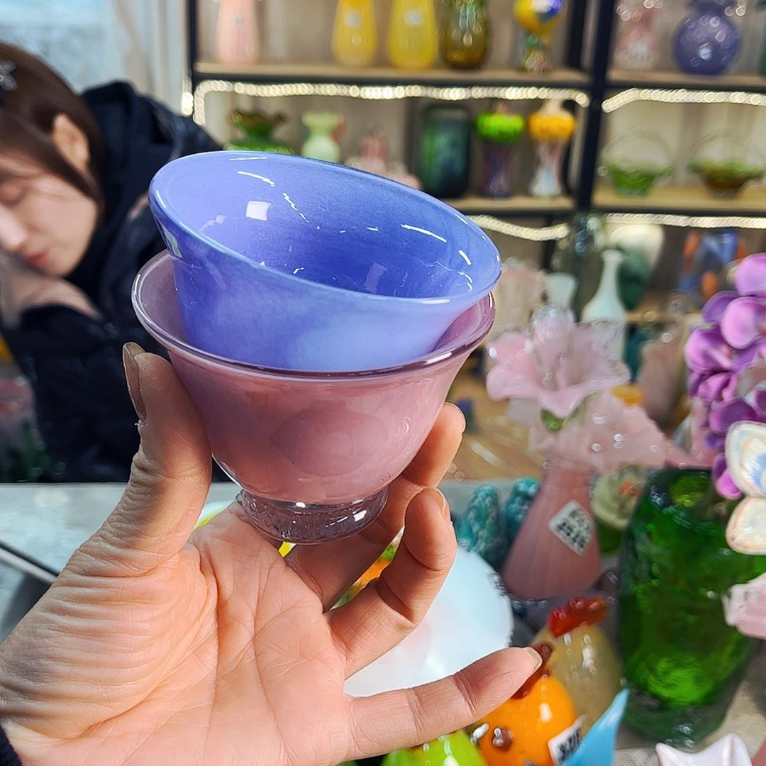 2个杯家悦琉璃工艺品