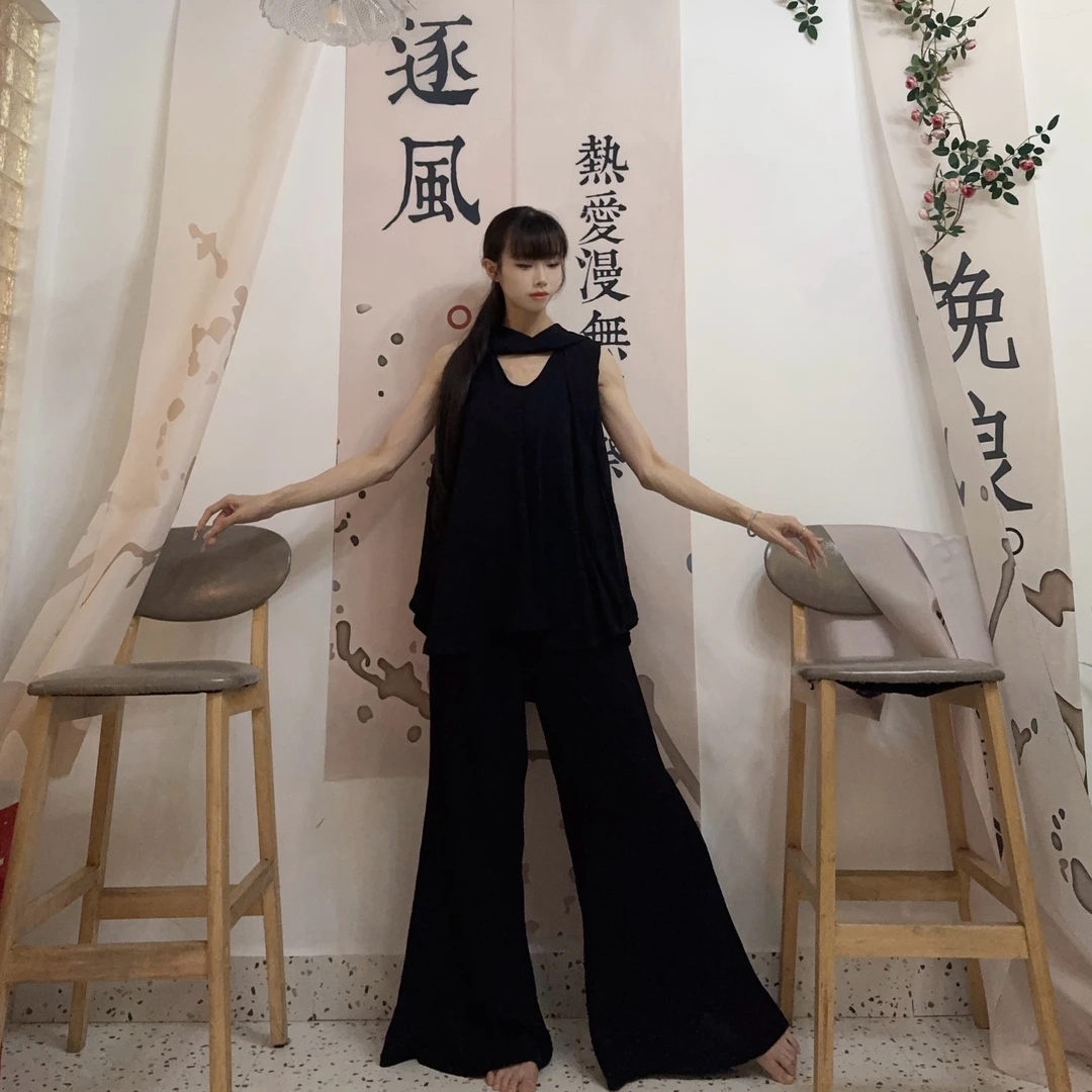 MuMu夏季舞蹈服飘带套装