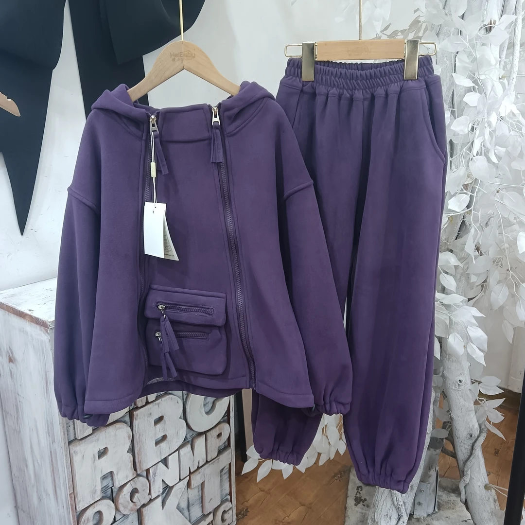 H230紫色一体绒套装