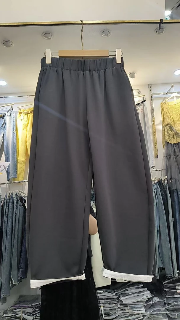 22152#秋季新款休闲百搭舒适韩系宽松九分萝卜裤