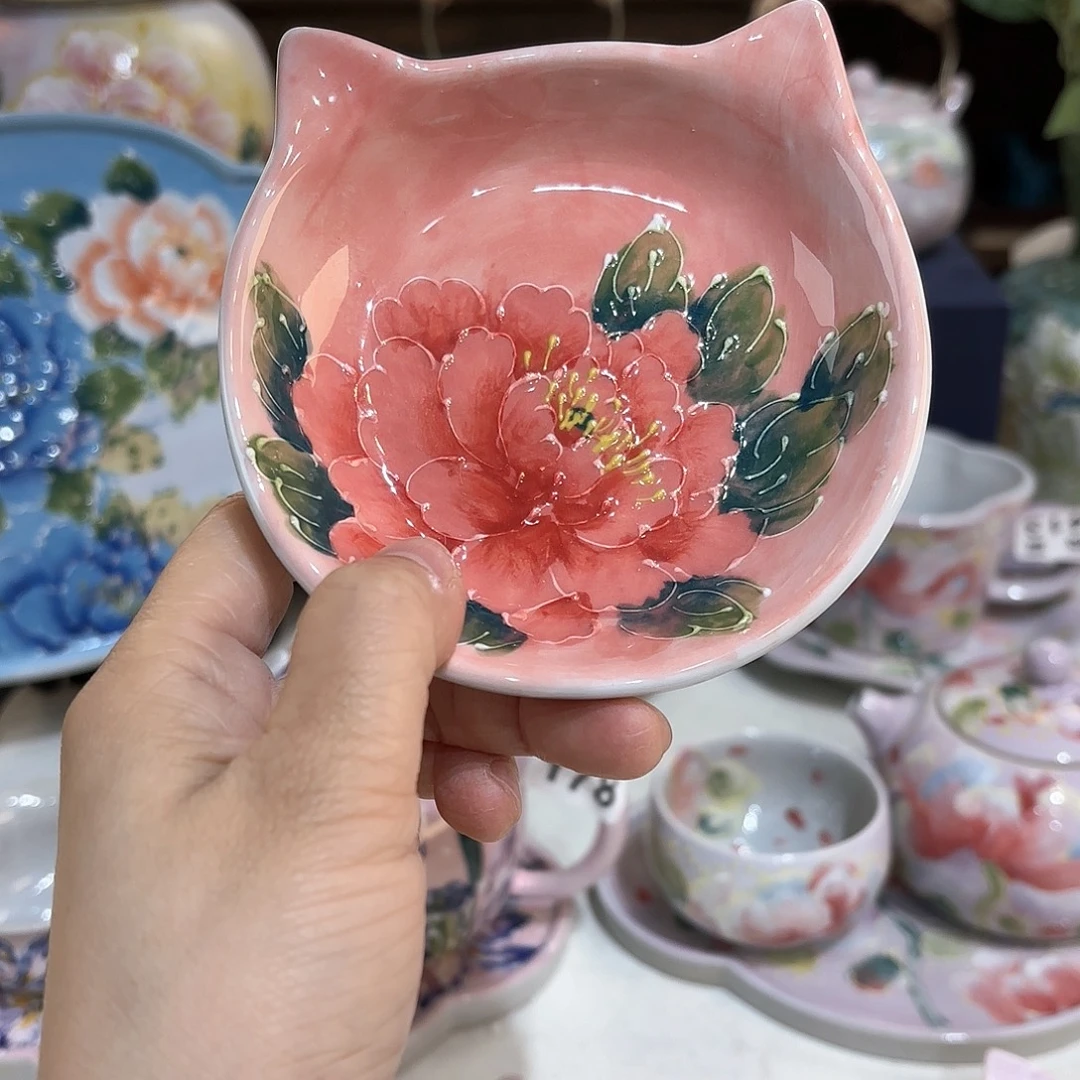 景德镇手绘高温釉下彩陶瓷茶具