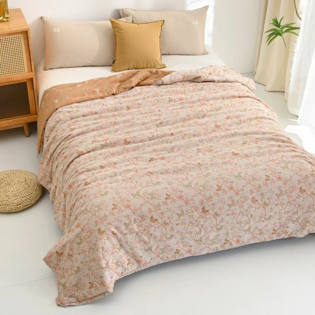 【蝶雨流光  】米桔  150*200cm微瑕 新美学 夏被雨 露麻被双面亲肤