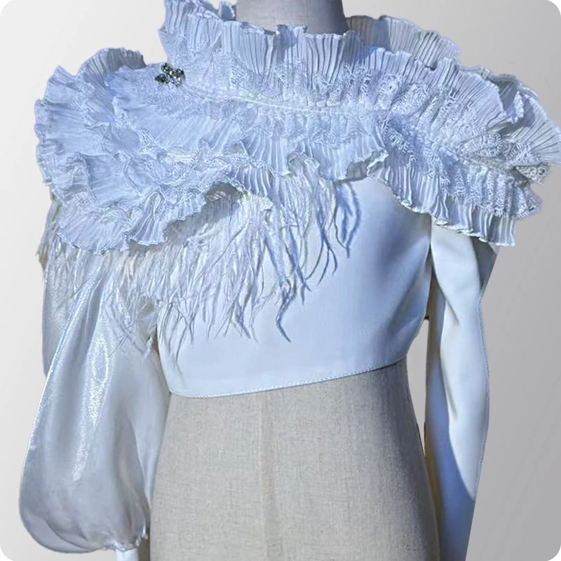 重工上衣绣花工艺潮服模特走秀潮服时尚重工