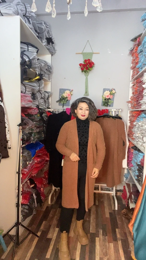 开衫外披2024披肩毛衣长款宽松新款女装针织衫外套女(长度108