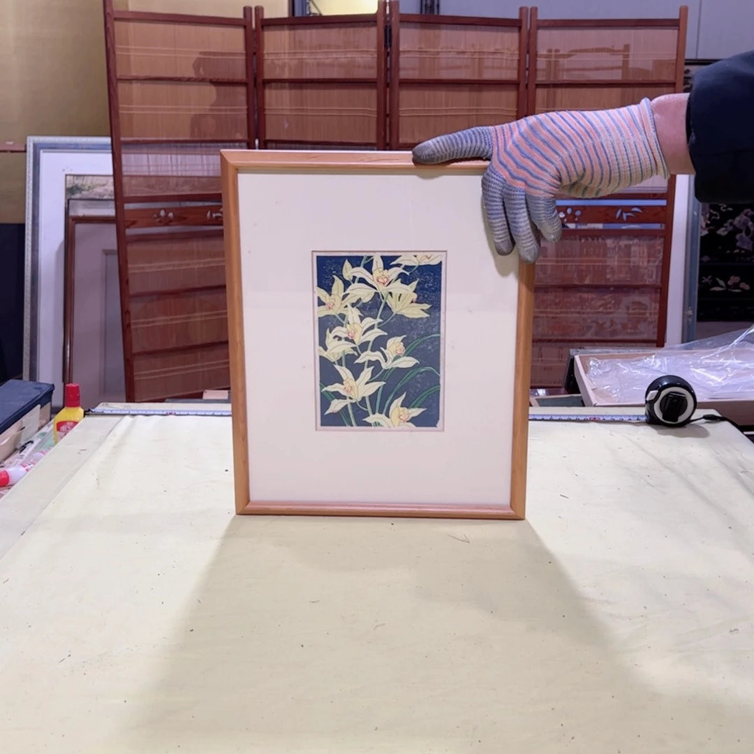 绘画失***田屏风框画茶空间设计