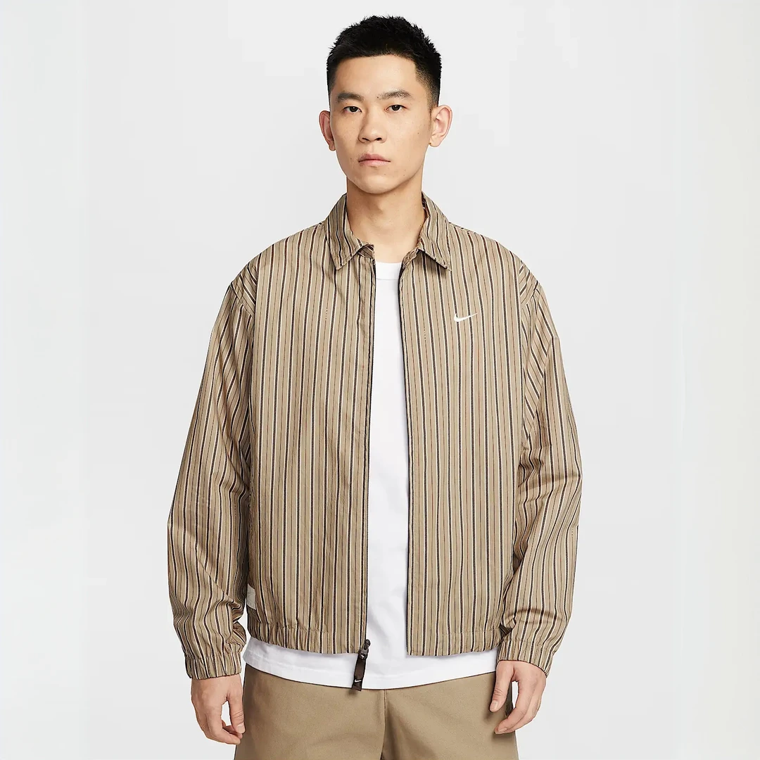 Nike耐克男女春季条纹外套舒适百搭衬衫夹克IF0379-247