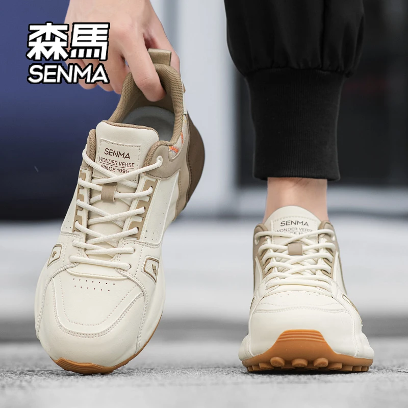 SENMA/森马男鞋2025新款冬季百搭休闲阿甘潮鞋休闲运动跑步老爹鞋