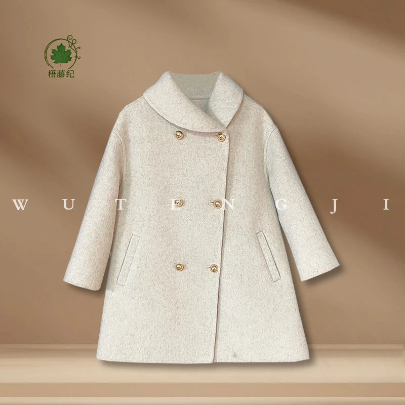 现货【风华扣影】【纯手工双面大衣】2024冬新款韩版时尚外套24DY031