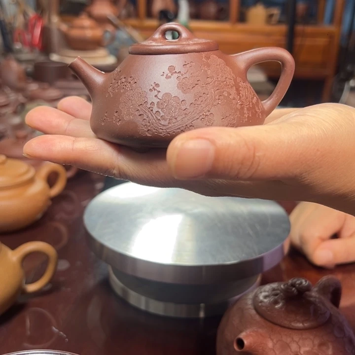 一***气紫砂茶壶宜兴紫砂壶微瑕底不平