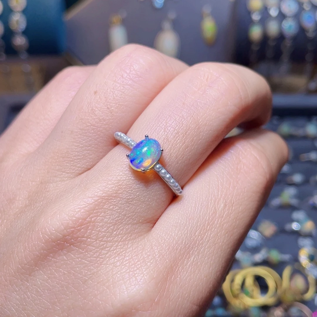 欧泊戒指）银S925镶嵌Y*.