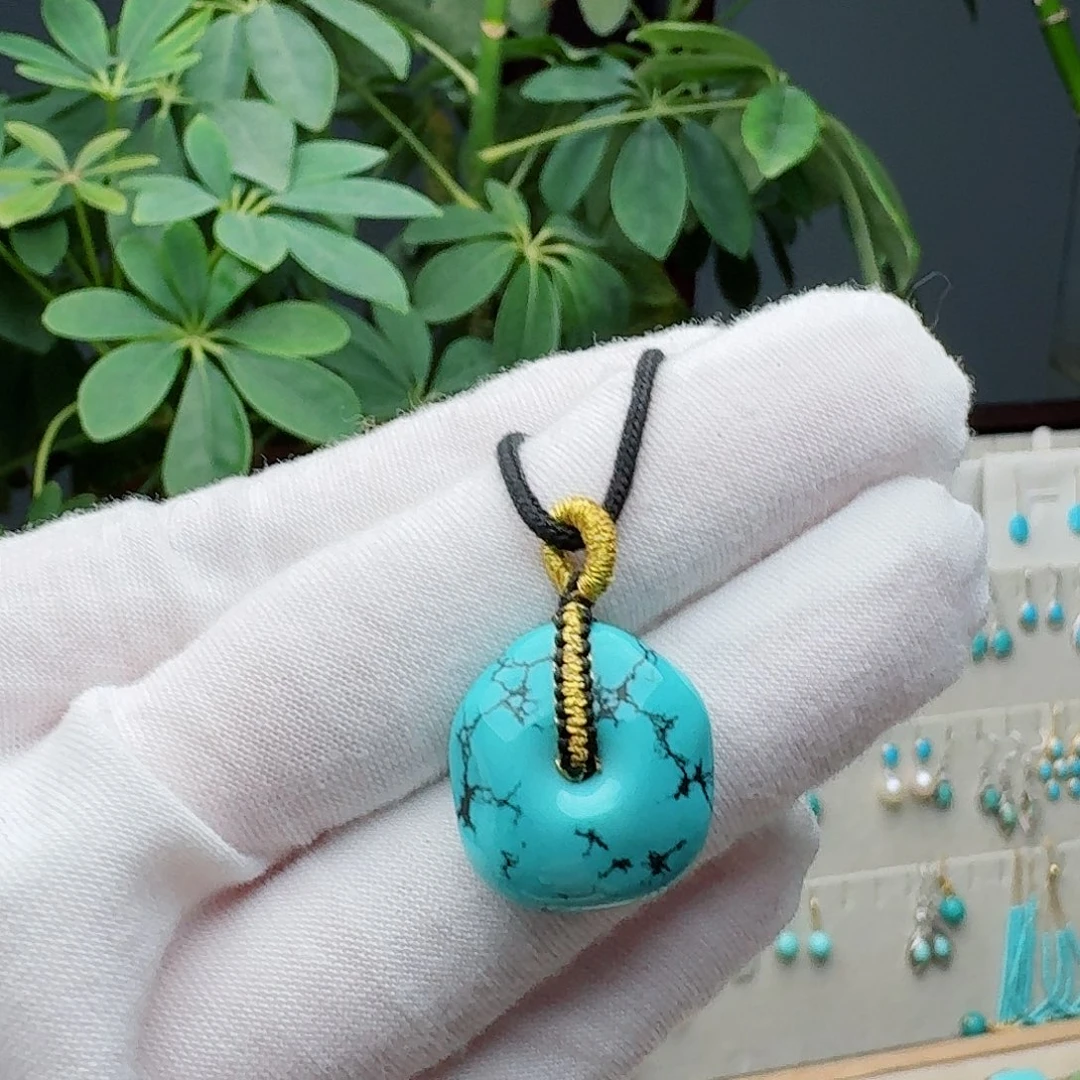 绿松石未镶嵌颈饰吊坠