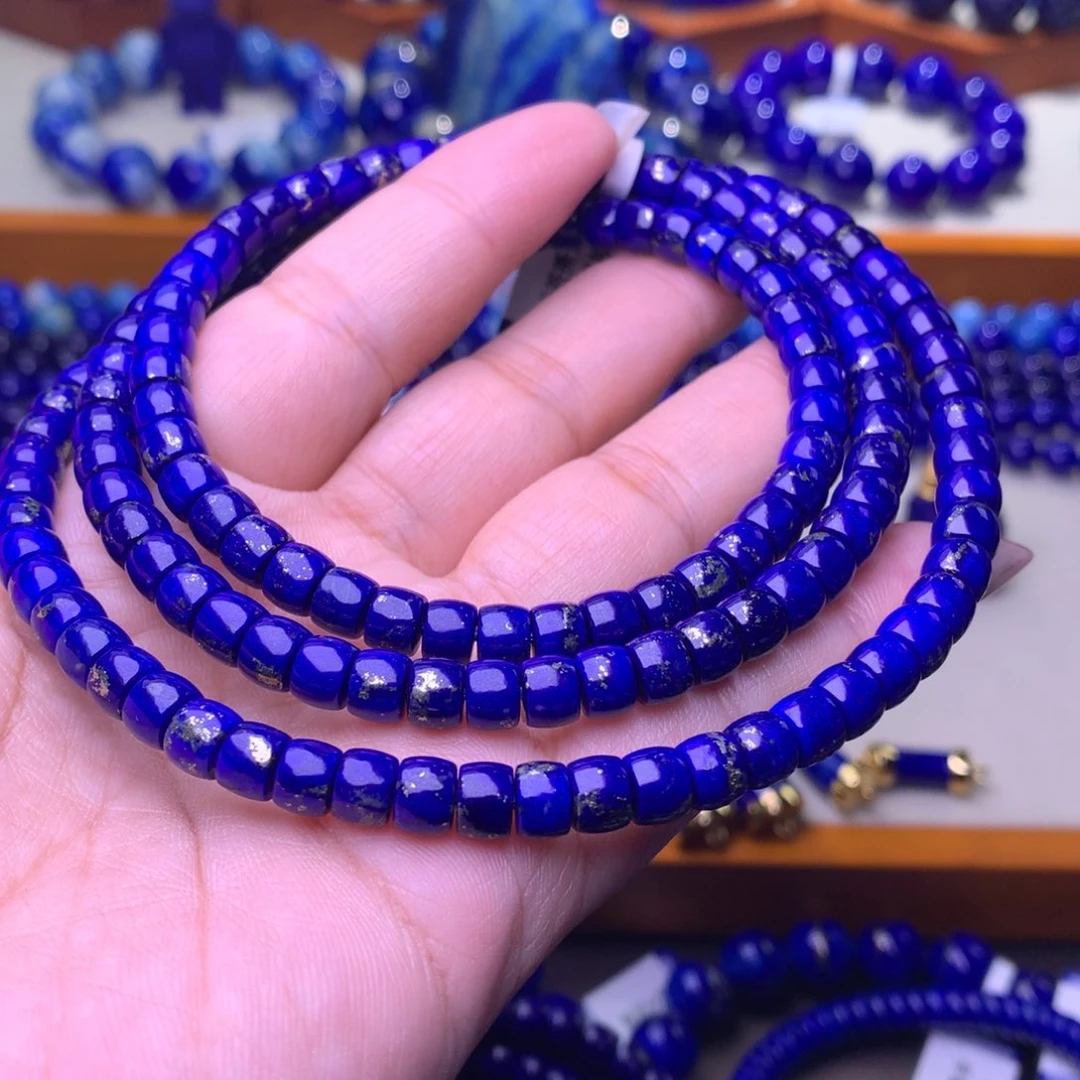 青金石未镶嵌手串6m
