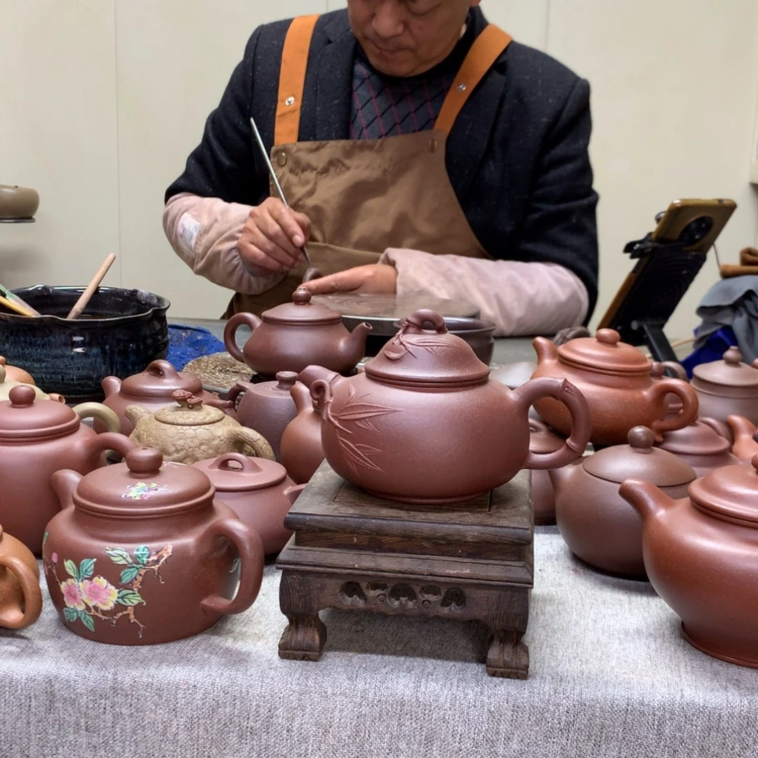 底槽青茶壶乳竹半手工制作