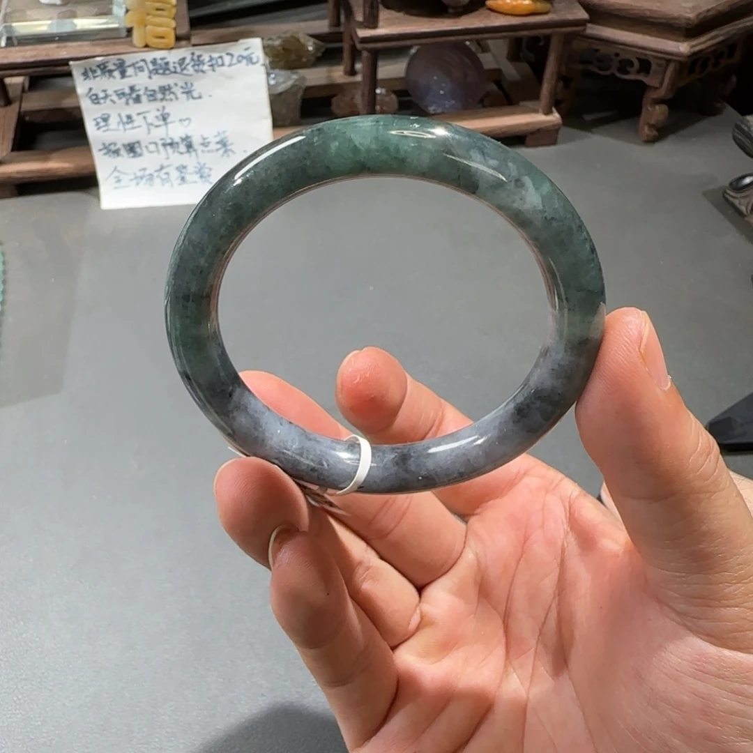 翡翠手镯未镶嵌54.6圆条