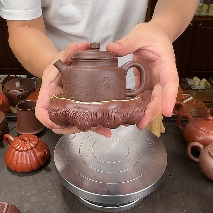 茶壶紫砂德钟紫泥壶承