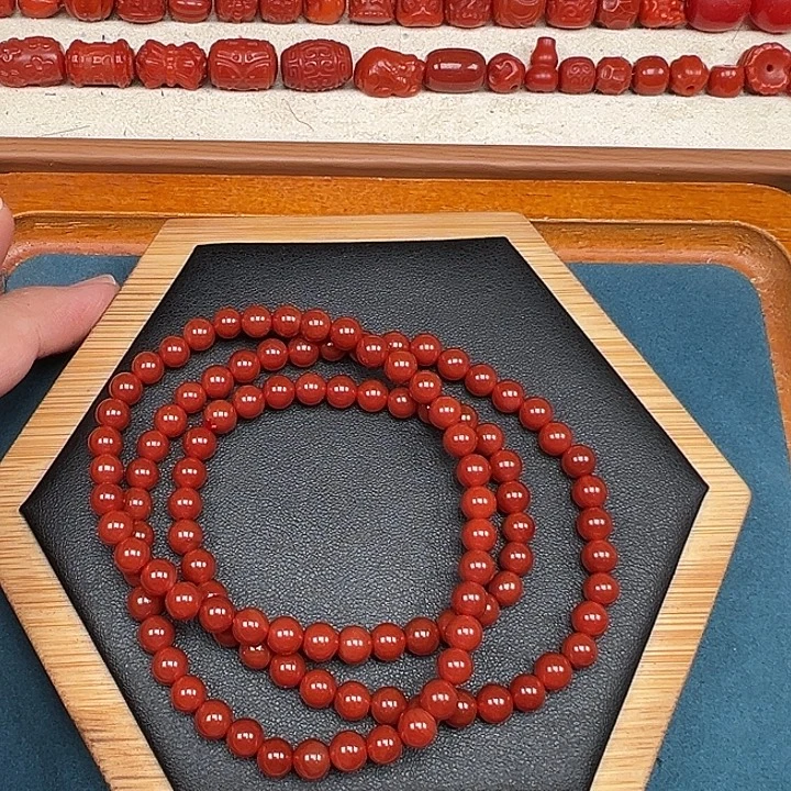 南红玛瑙未镶嵌卡6牛血红108