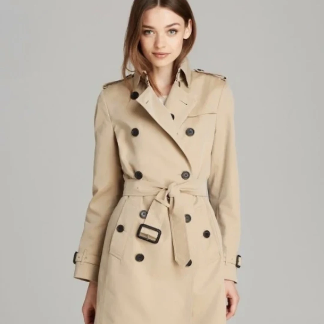 99新 BURBERRY/博柏利 风衣/尺码uk6/M0505