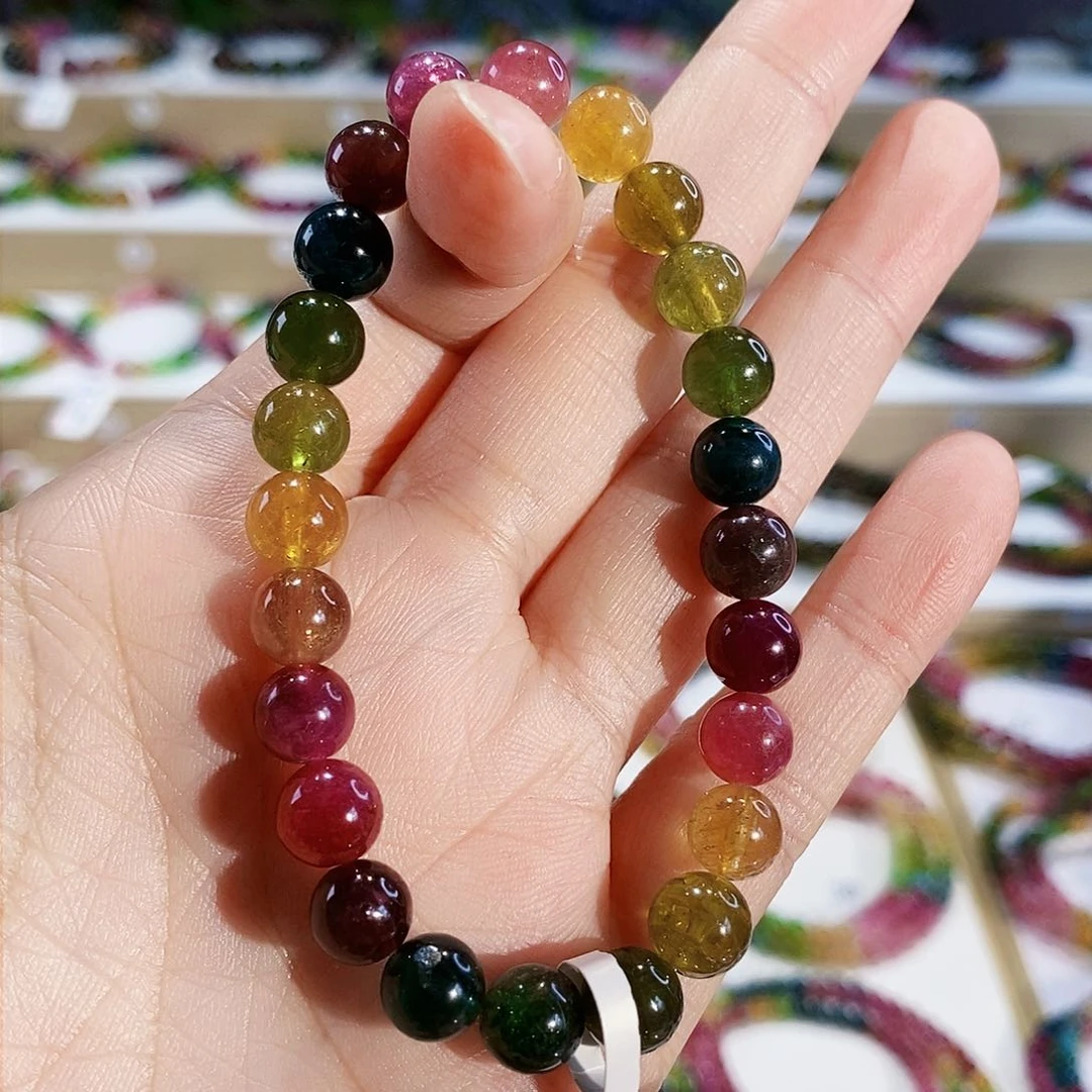 碧玺手链未镶嵌G2312素圈颜色微差