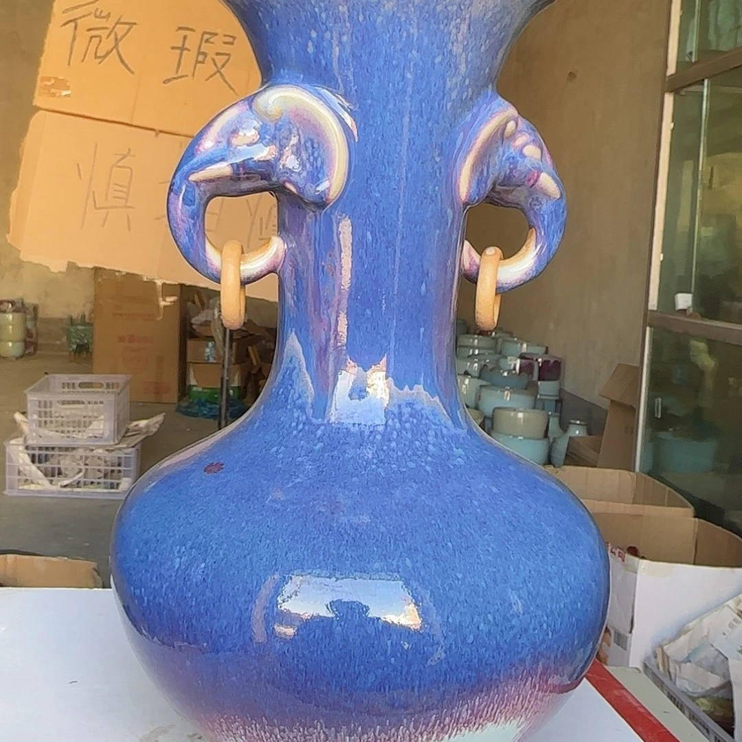 摆件陶郑家钧窑摆件微瑕