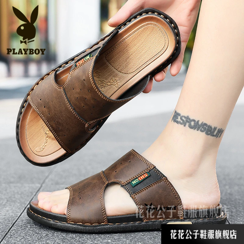 花花公子男鞋夏季新款凉鞋男士外穿一鞋两穿凉拖鞋运动休闲沙滩鞋