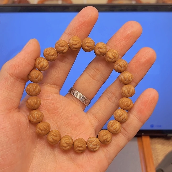 猴头核桃手串l***目10尺馒头料雕刻吞噬