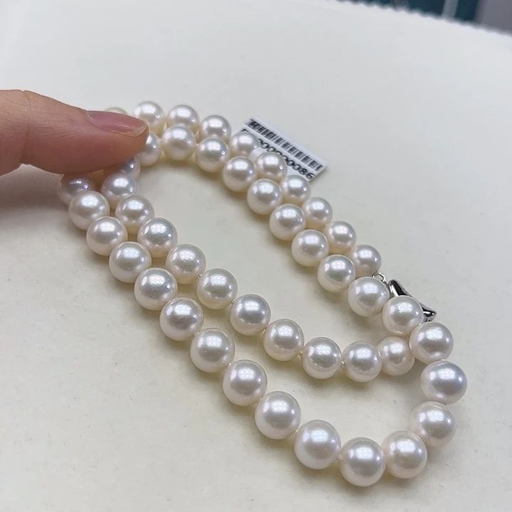 颈饰银S925镶嵌淡水珍珠➕9高品极光炫彩
