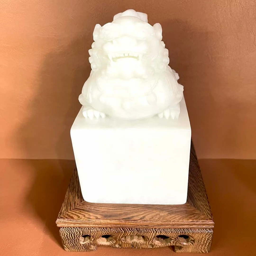 抖音先鉴定出具证书后发货天然和田玉白玉·貔貅玉玺