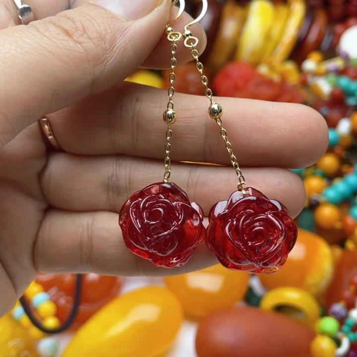 树脂制品119号花朵耳线