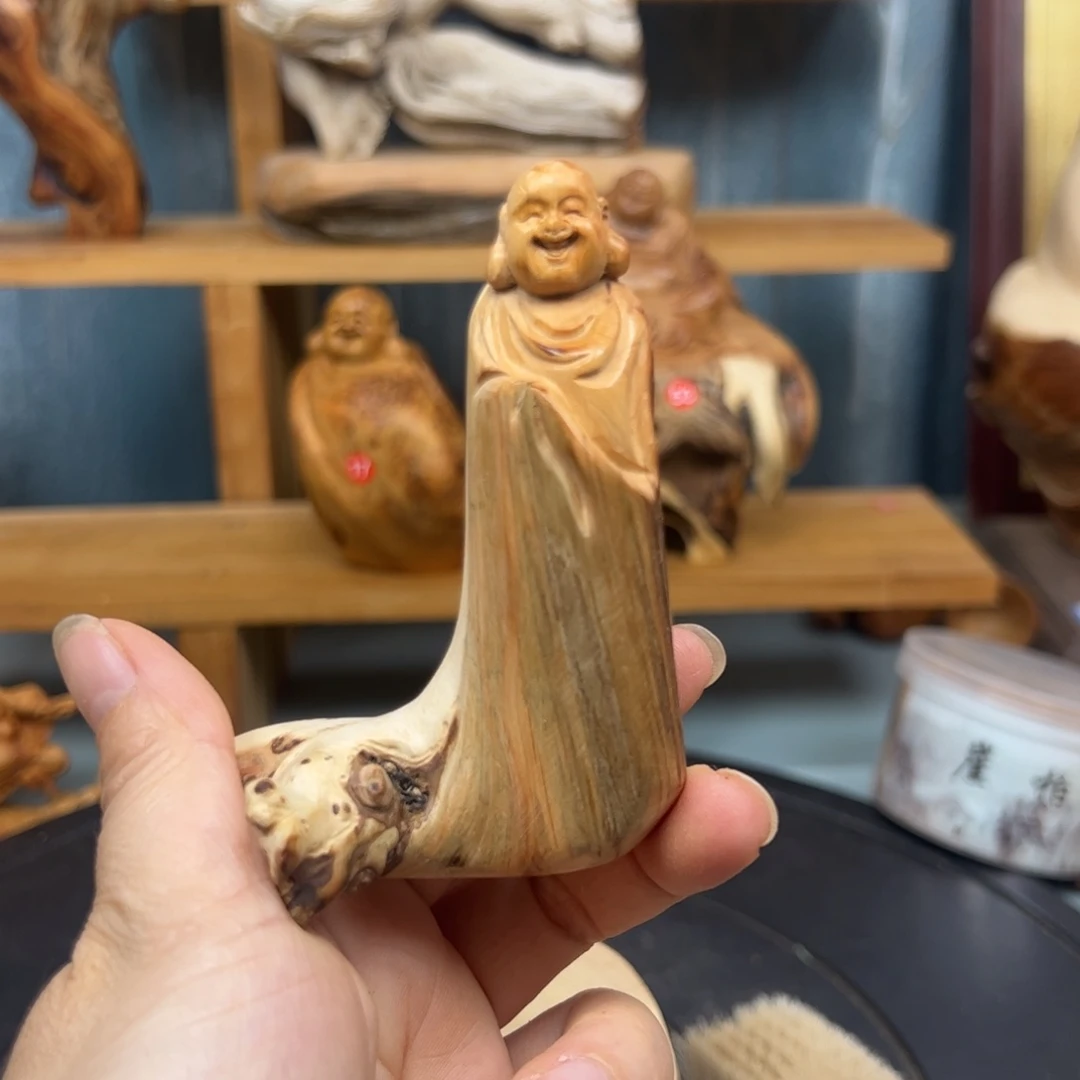 木秋*崖柏木摆件手把件