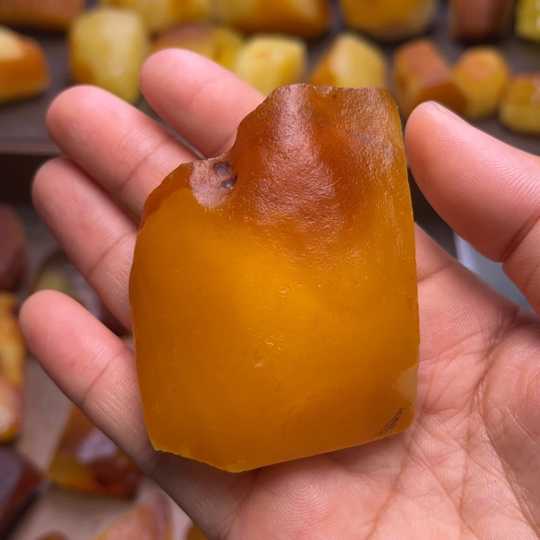 定制琥珀未镶嵌琥珀蜜蜡原石定制有瑕
