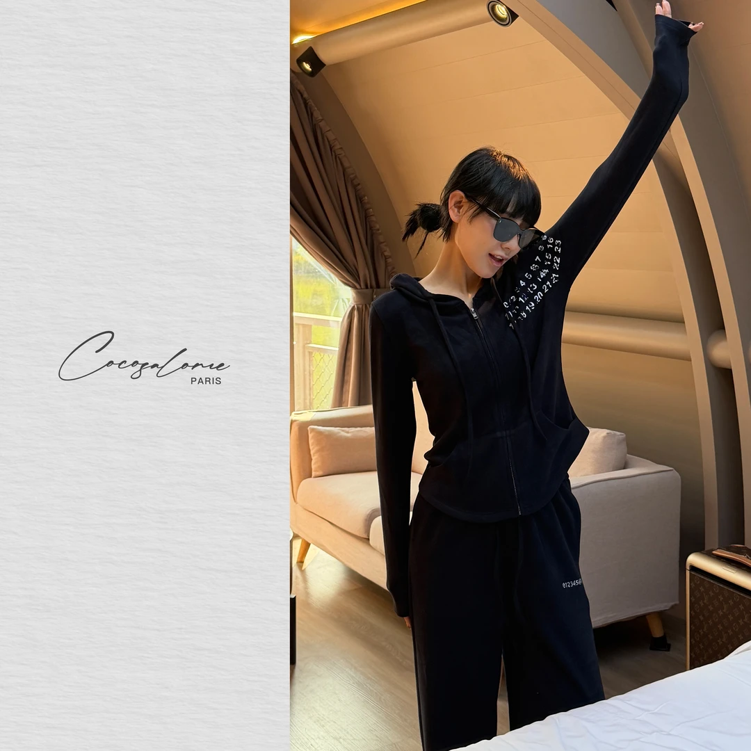 韩彬彬"马拉拉"羊毛+自发热德绒秋冬必备保暖百搭防寒套装434Y-6