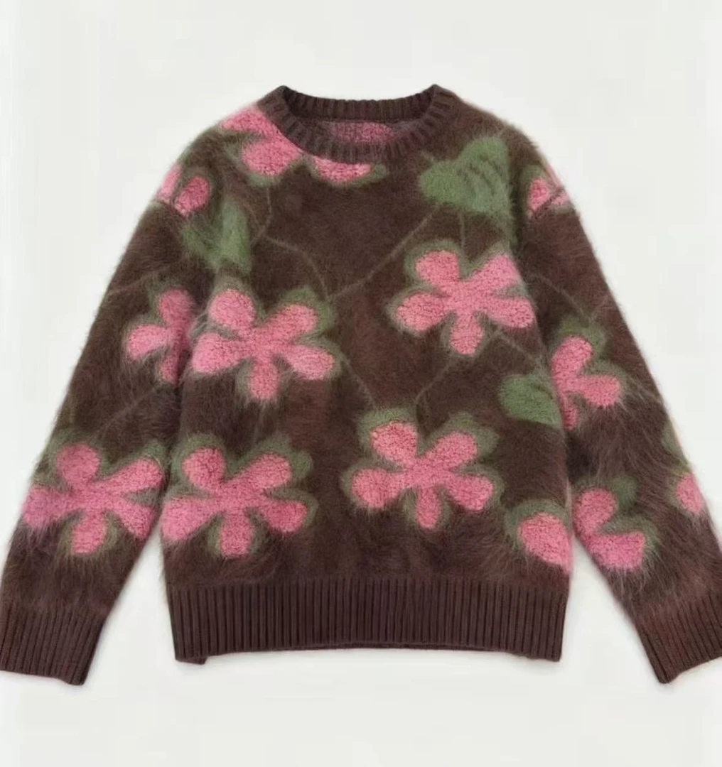 2314 莫奈花园~拉毛高克重加厚宽松花朵