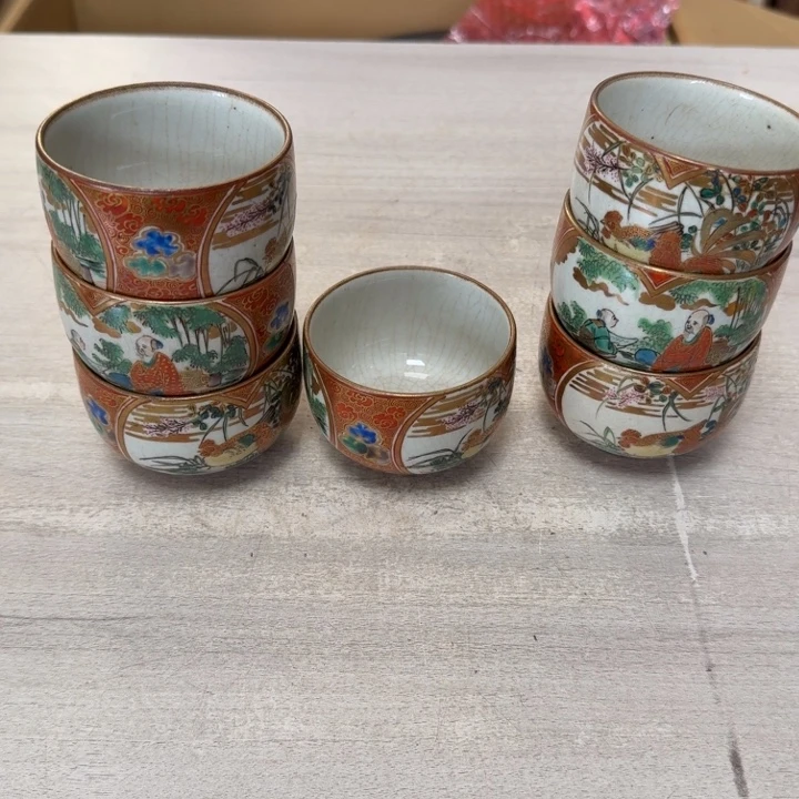 用***4瓷片茶道具工艺品