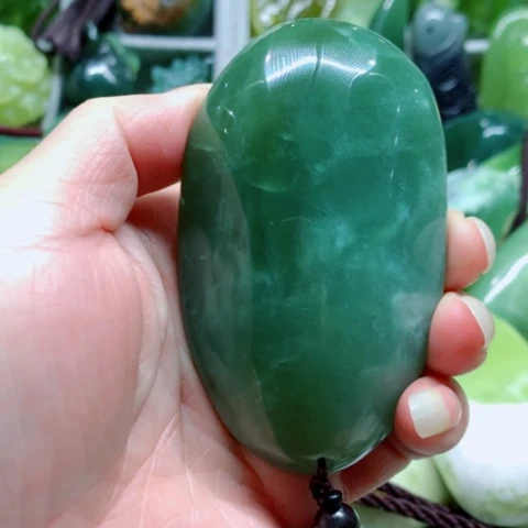 蛇纹石玉未镶嵌手把件