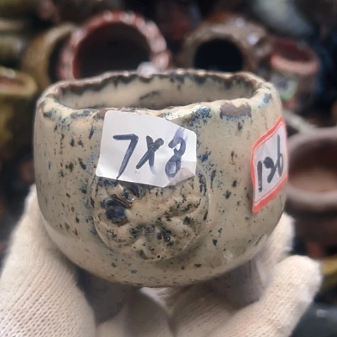 红陶粗陶花盆手工