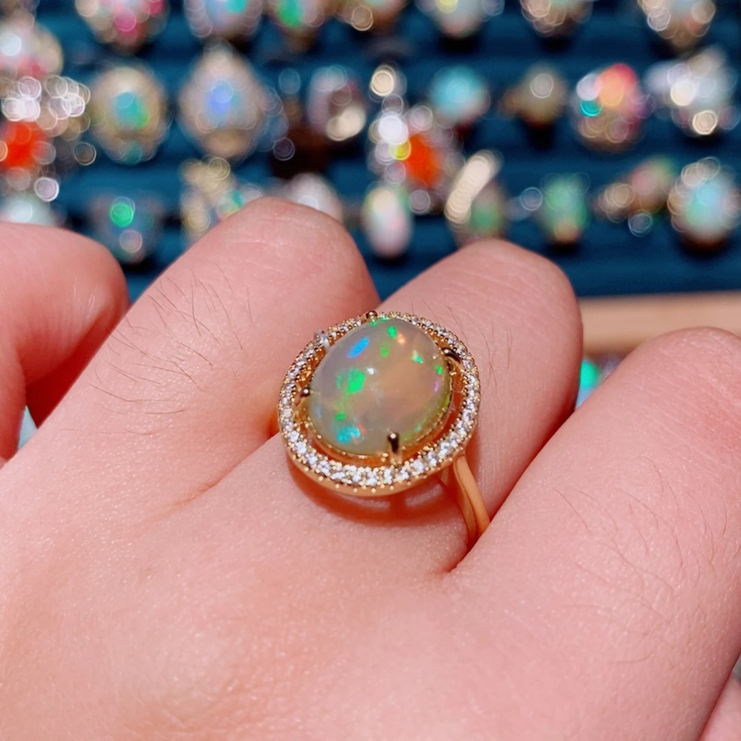 欧泊银S925镶嵌戒指