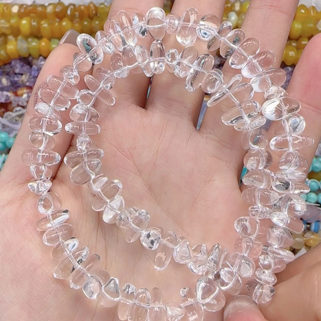 玛瑙/玉髓珠宝半成品未镶嵌净体巴西白水晶一条