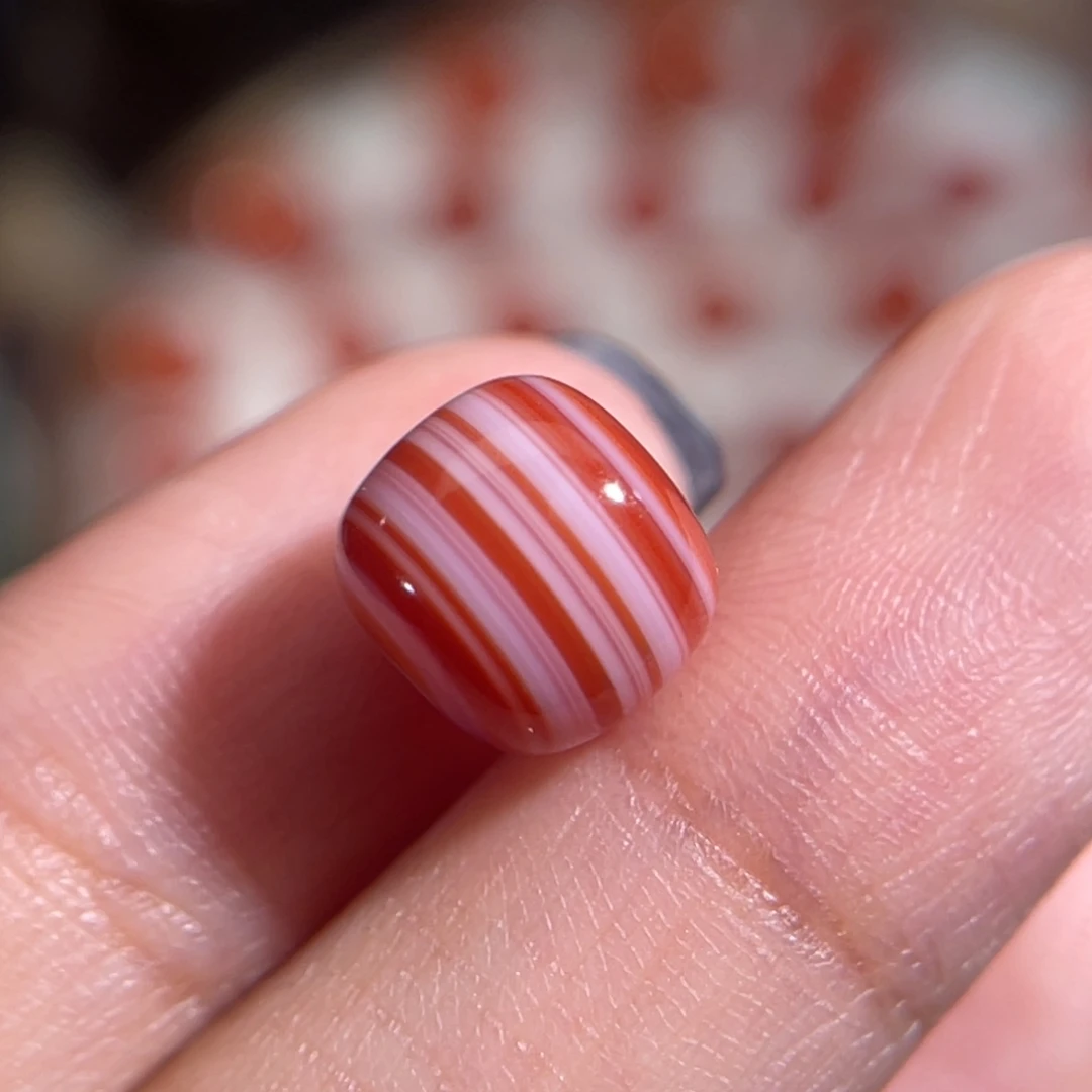 南红玛瑙未镶嵌三文鱼老型珠 9.3x8.3mm 不换退