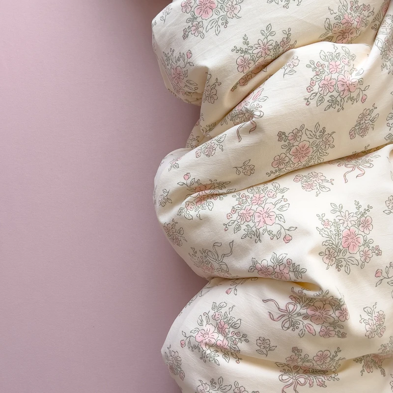 A类母婴级针织双层纱四件套床上用品被套床单宿舍被罩小清新