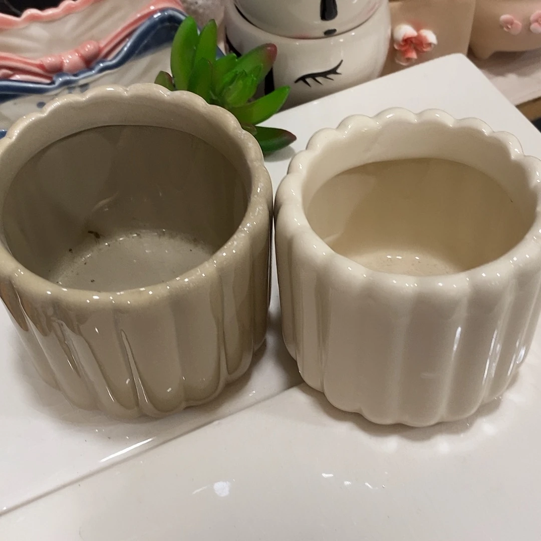 摆件陶盆有孔 瑕疵介意勿拍
