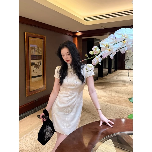 YEELEN Yy 山间觅 新中式气质显瘦时尚百搭休闲旗袍Yy329