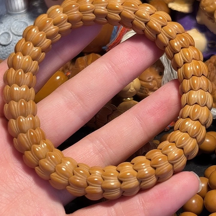 橄榄核手串/手链猴头莲花微瑕