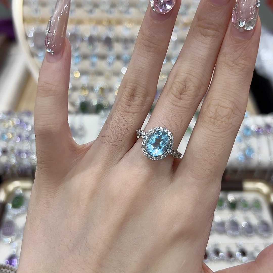 重***.银S925镶嵌托帕石戒指