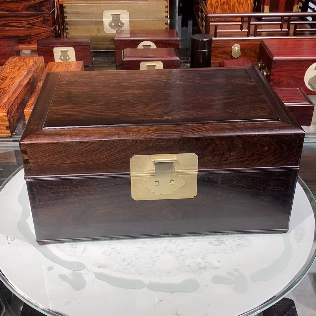 东非黑黄檀（紫光檀）独板收纳箱35/24/16