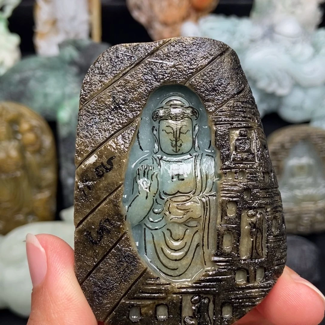 定制翡翠未镶嵌天然缅甸翡翠A货毛货抛光定制