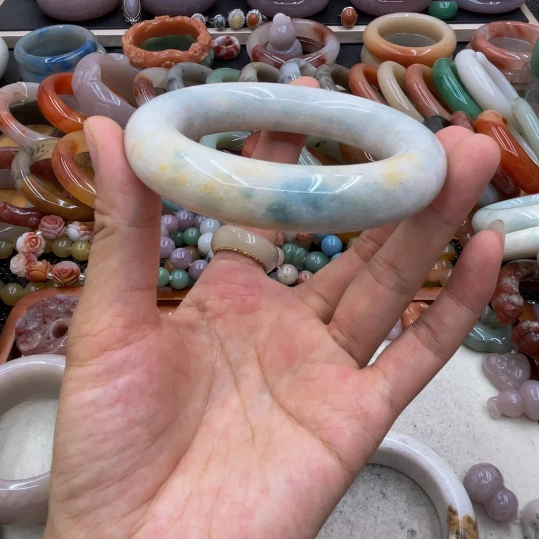 没***事石英质玉圈口齐全未镶嵌