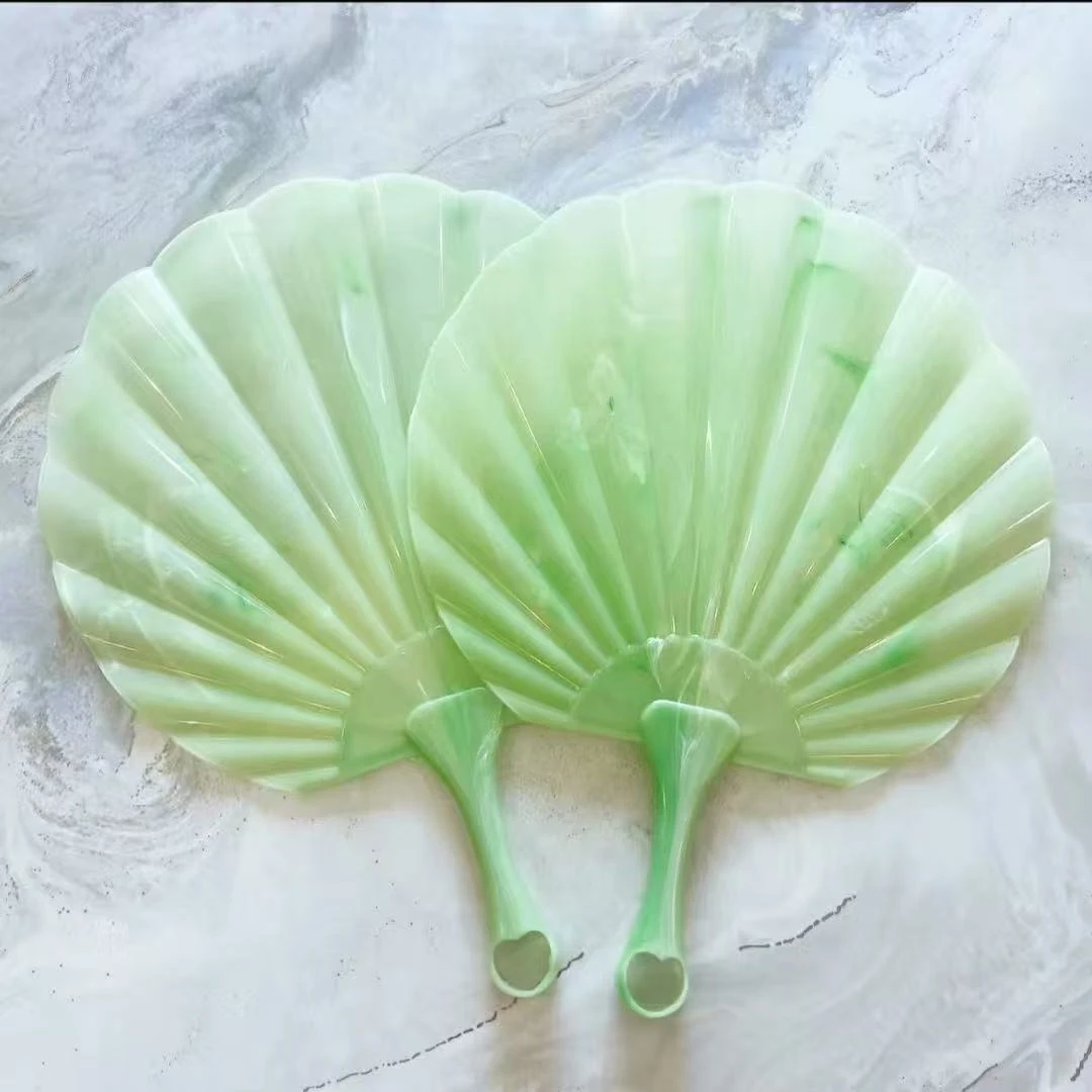 【仿玉贝壳扇】新加厚耐用超凉快古风扇子蒲扇便携式高档一体手摇扇